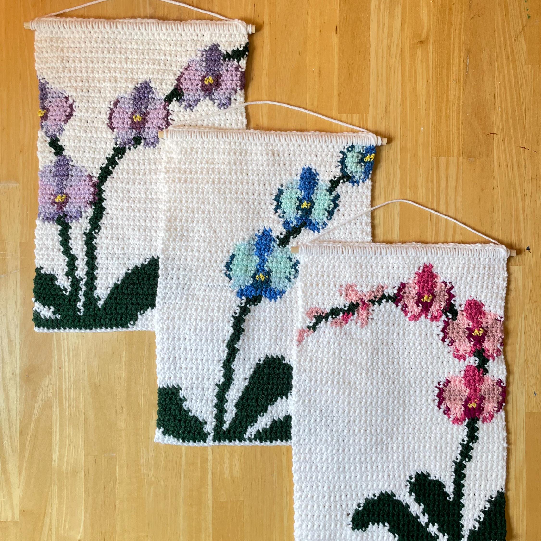 21 Orchid Crochet Patterns to Stitch Elegant Blooms for Home Decor and Gifts 6 Crochet Pattern Bundle Orchid Flowers Crochet Wall