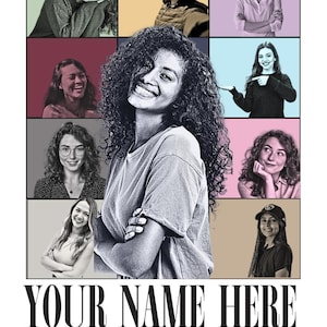 Customized Eras Poster PNG PDF for Printable Concert Poster Grid Eras Themed Birthday Party Color Square Create Your Own Eras Design Theme