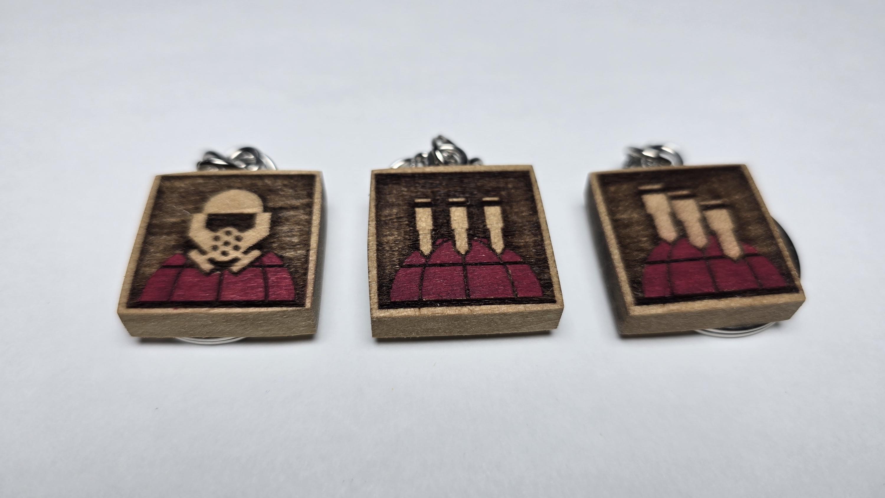 Offensive: Orbital Strikes Stratagem Keychains - Handcrafted Wooden Set (Helldivers 2 Inspired) - part 2