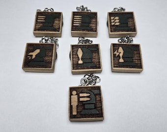 Defensive: Sentry Stratagem Keychains - Handcrafted Wooden Set (Helldivers 2 Inspired)