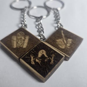 The Legion Keychains - Handcrafted Wooden Set (Dead By Daylight Inspired)