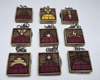 Offensive: Orbital Strikes Stratagem Keychains - Handcrafted Wooden Set (Helldivers 2 Inspired)