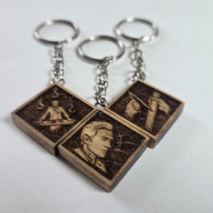 Felix Richter Perk Keychains - Handcrafted Wooden Set (Dead By Daylight Inspired)