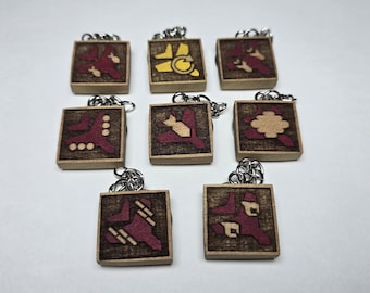 Offensive: Eagle Stratagem Keychains - Handcrafted Wooden Set (Helldivers 2 Inspired)