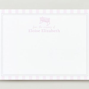 Tarjetas de agradecimiento para baby shower de Baby Rocker, de la guardería de tarjetas de notas, tarjetas de agradecimiento personalizadas para baby shower
