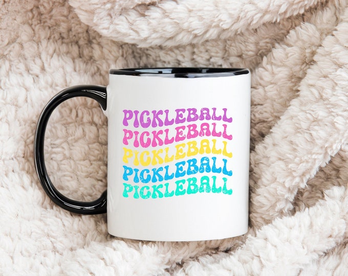 Pickleball Mug, Pickleball Lover, Retirement Gift, Pickleball Player Gift, Paddleball Mug, Funny Coffee Mug, Retro Pickleball Coffee Cup