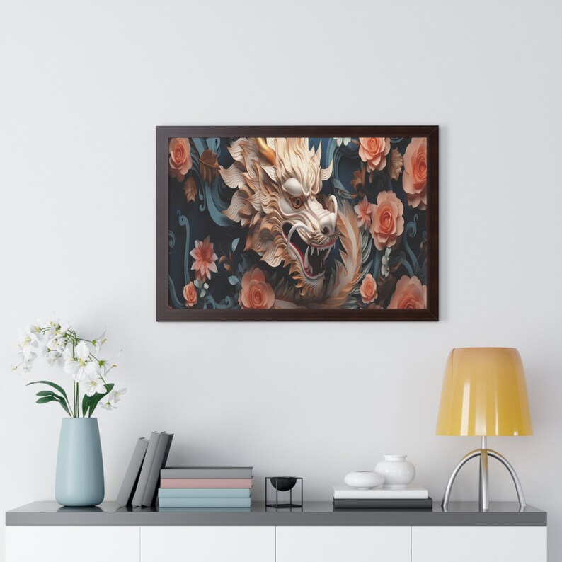 2024 Will Be the Year of the Wood Dragon.framed Horizontal Poster.the 