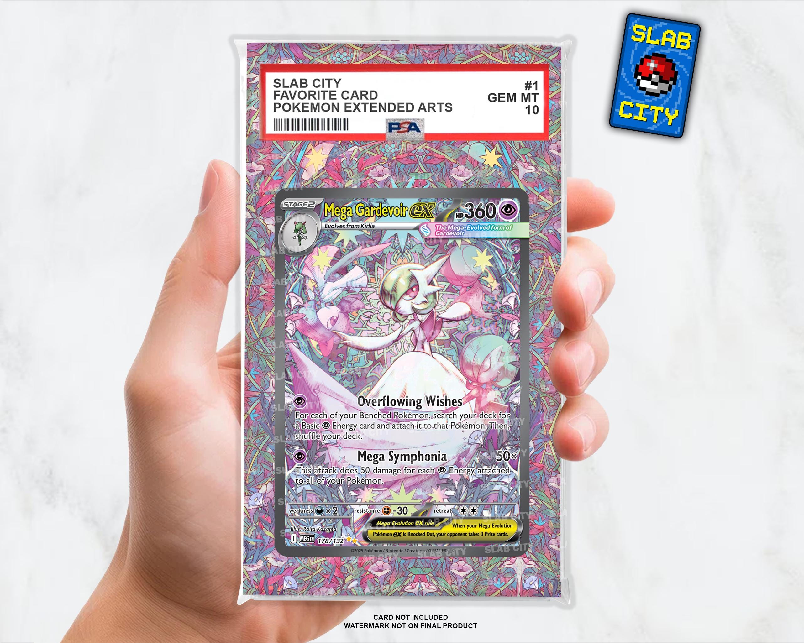 メガサーナイト ex #178 メガ進化 - PSAグレードスラブ用カスタム