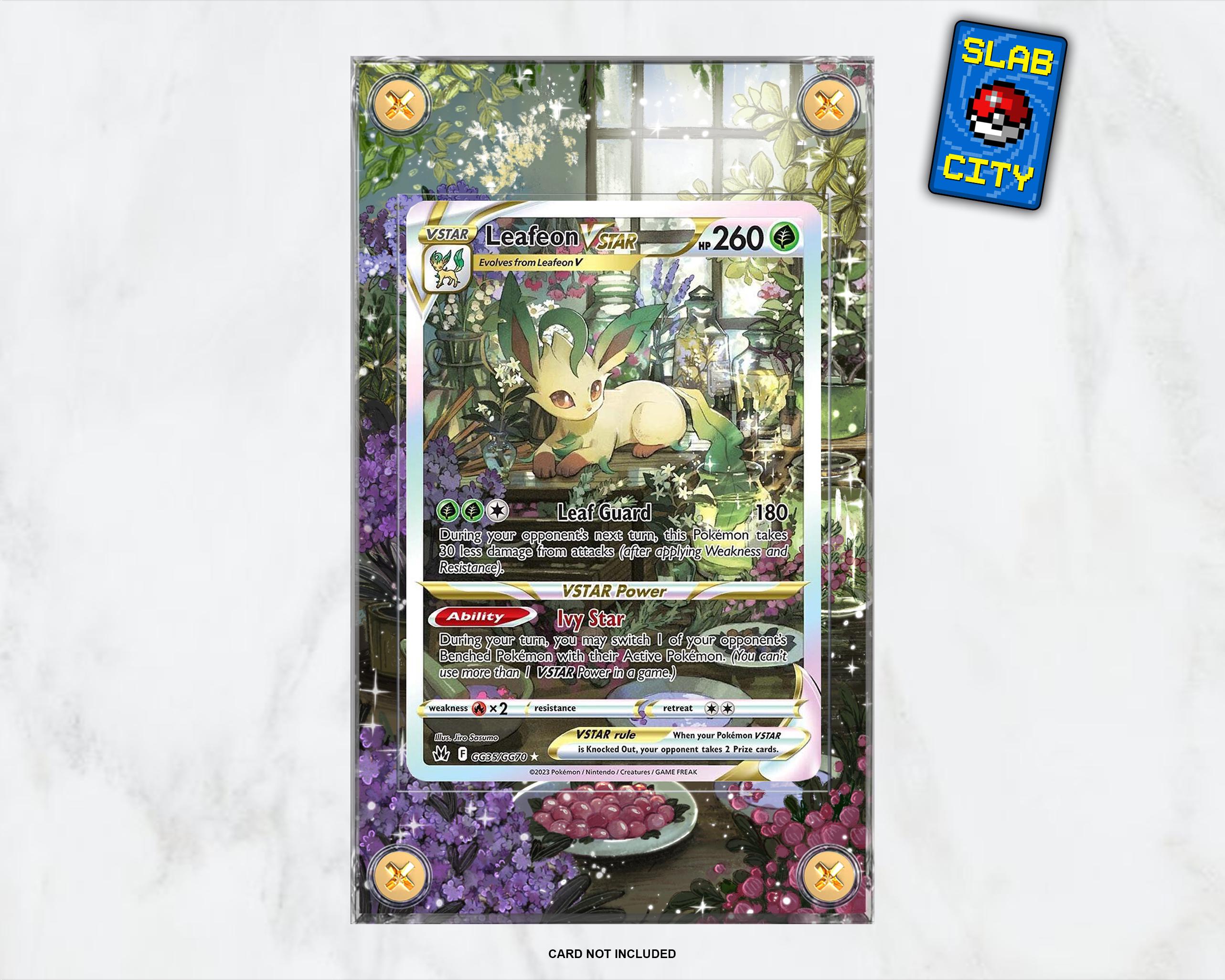 leafeon pokemon card vstar Leafeon VSTAR GG35 Crown Zenith - Extended Artwork Pokémon Card Display  Case