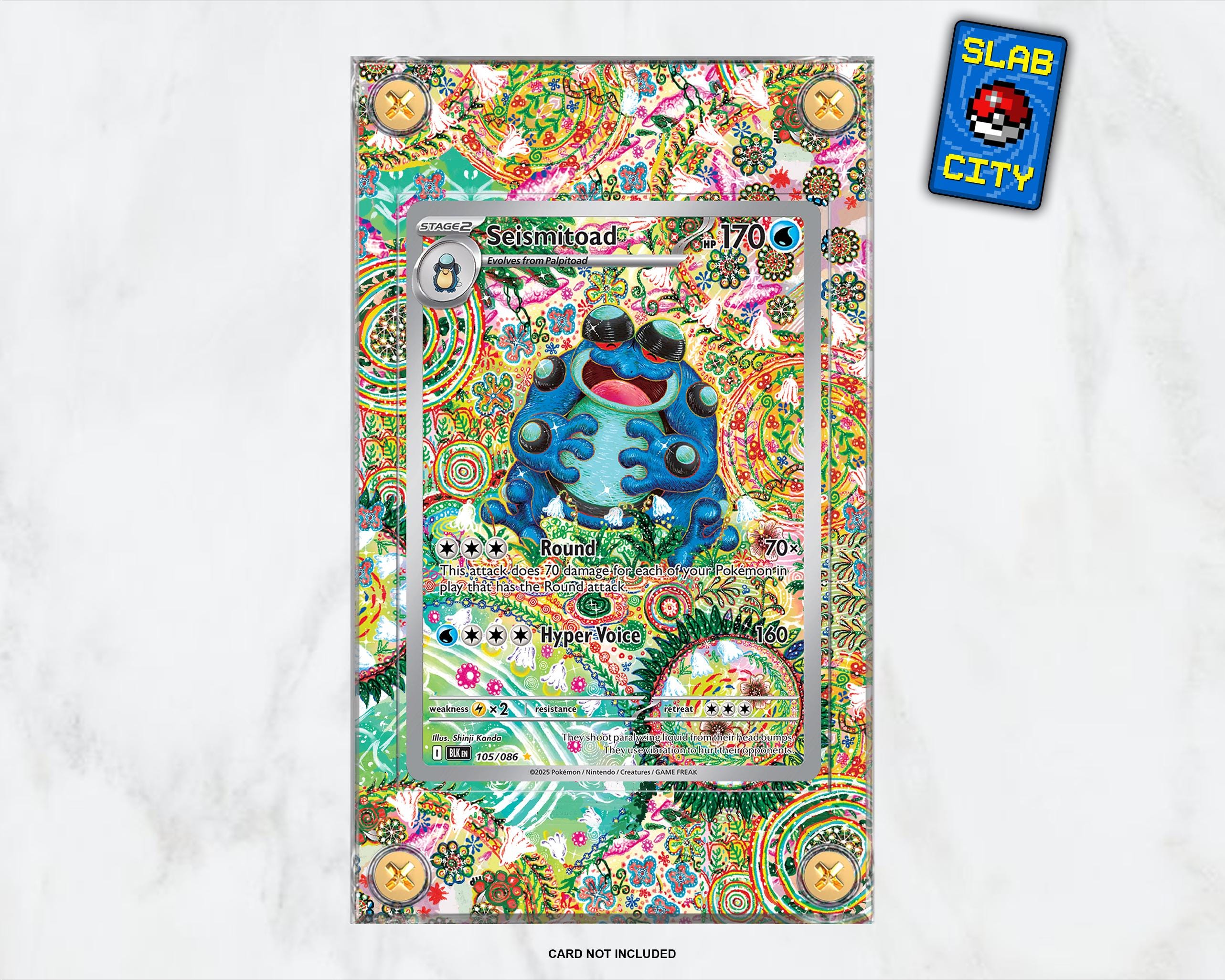 Seismitoad #105 Black Bolt - Extended Artwork Pokmon Card Display Case - Etsy Seismitoad #105 Black Bolt - Extended Artwork Pokmon Card Display Case - Etsy