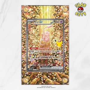 Mew ex #152/128 30-årsjubileum Utökad konst Pokémon-kortdisplayfodral