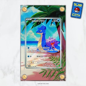 Vitrina de cartas Pokémon con ilustraciones extendidas de Lapras IR Destined Rivals de Misty