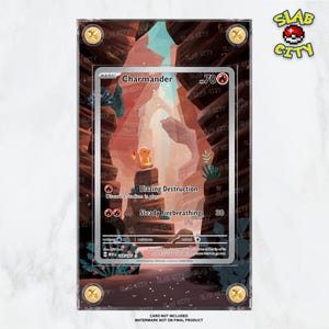 Charmander #168 Pokémon 151 Estuche para cartas Pokémon con arte extendido