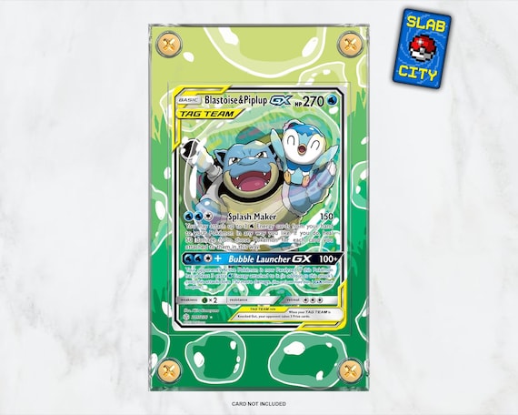 cosmic eclipse pokemon cards Blastoise & Piplup #215 - Extended Artwork Pokémon Card Display Case Holo Rare Cosmic Eclipse Booster Pack -