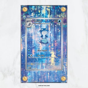 Poliwhirl #176 IR Pokémon 151 - Vitrina de exhibición de cartas Pokémon con ilustraciones ampliadas