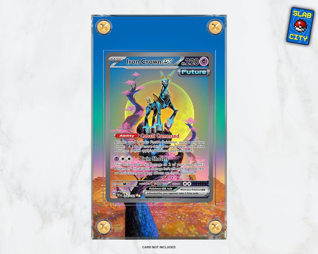 Iron Crown EX #206 SIR Temporal Forces - Extended Artwork Pokmon Card Display Case - Etsy Iron Crown EX #206 SIR Temporal Forces - Extended Artwork Pokmon Card Display Case - Etsy