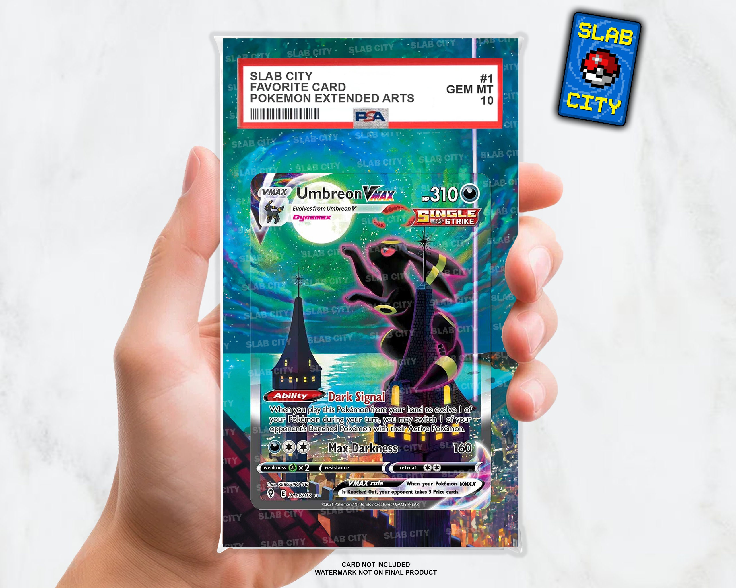 Umbreon VMAX #215 (moonbreon) Evolving Skies | Custom Pokémon