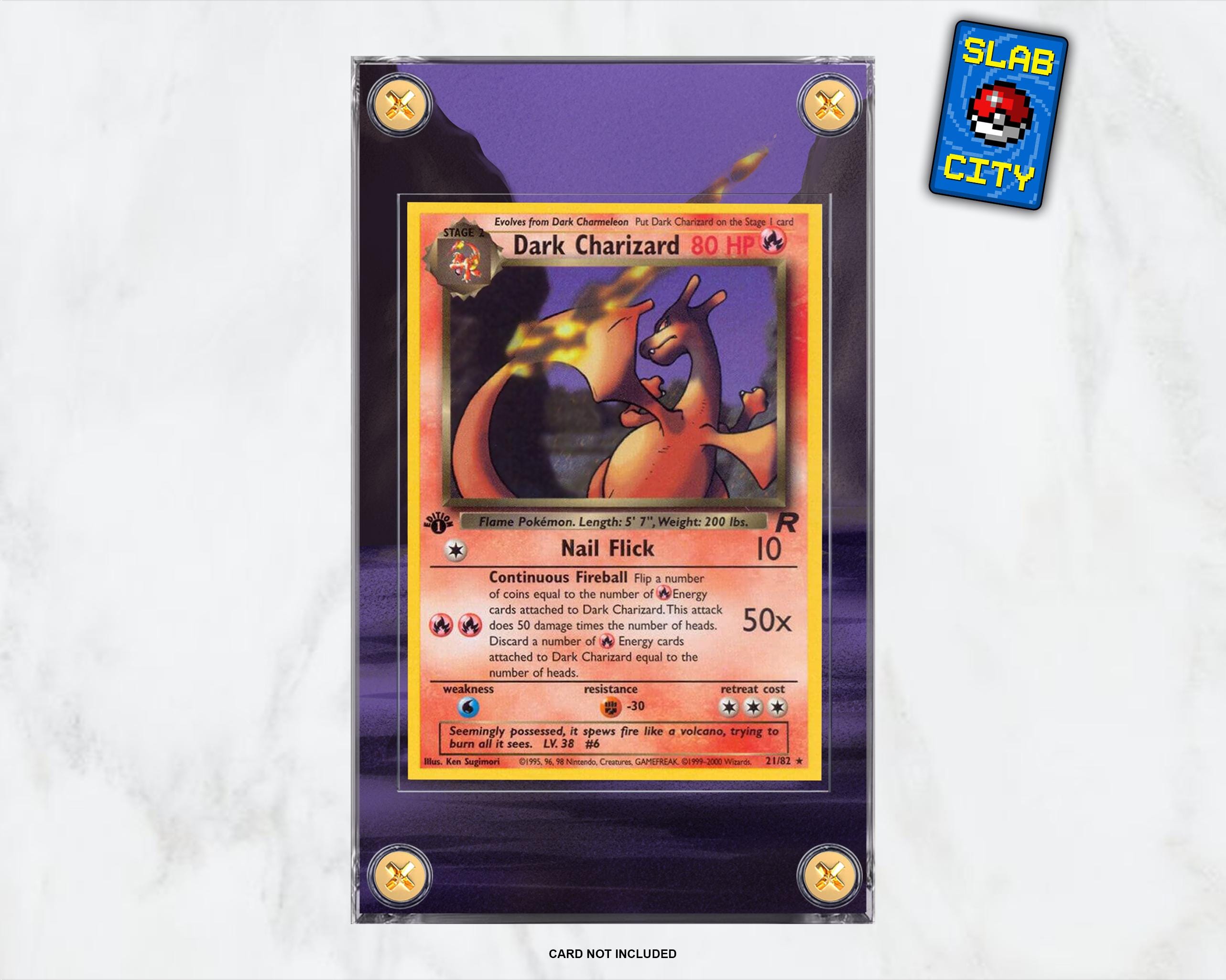 Dark Charizard #21 Team Rocket - Extended Artwork Pokmon Card Display Case  - Etsy Ireland