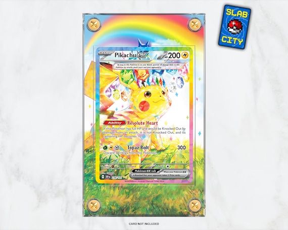 Pikachu Ex #238 Surging Sparks - Extended Artwork Pokmon Card Display Case  - Etsy Israel