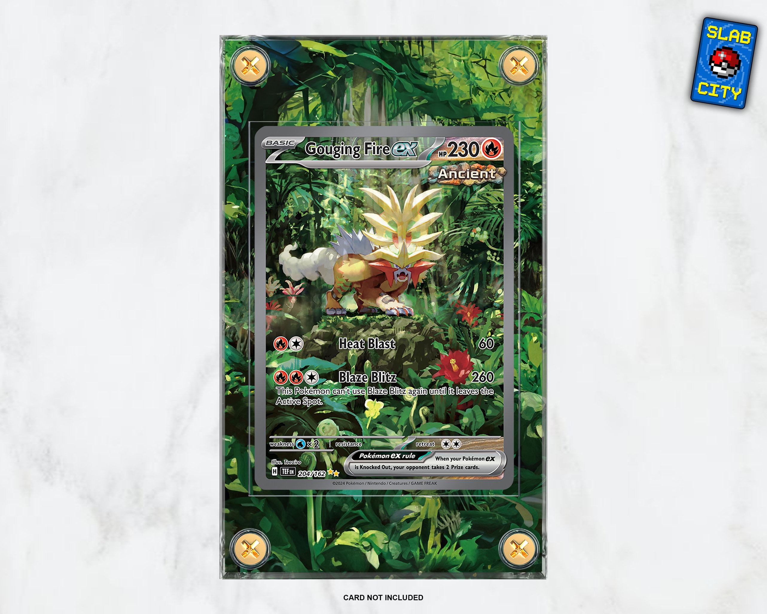 Gouging Fire EX #204 SIR Temporal Forces - Extended Artwork Pokmon Card Display Case - Etsy Gouging Fire EX #204 SIR Temporal Forces - Extended Artwork Pokmon Card Display Case - Etsy