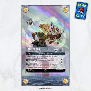 Tinkerbell Giant Fairy #216 The First Chapter Lorcana Extended Artwork Trading Card Display Case