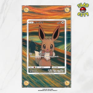 Eevee Munch #287/SM-P Sun & Moon Promo Utökad Konst Pokémon Kort Displayfodral