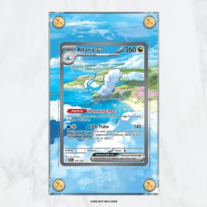 Vitrina de cartas Pokémon con ilustraciones extendidas de SIR Paradox Rift de Altaria EX n.° 253