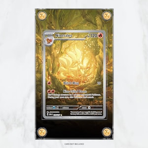 Ninetales n.° 199 Obsidian Flames: vitrina de exhibición de cartas Pokémon con ilustraciones ampliadas