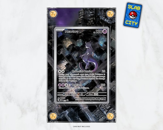 Mewtwo SVP52 Pokmon 151 Promo - Extended Artwork Pokmon Card Display Case  - Etsy