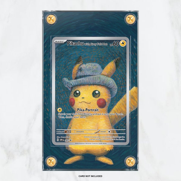 Pikachu With Grey Felt Hat SVP85 Promo - Extended Artwork Pokémon Card Display Case