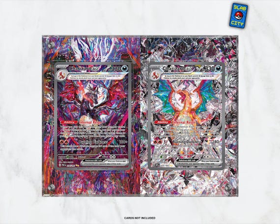 Charizard Ex #234 Paldean Fates and Charizard Ex #223 Obsidian Flames -  Extended Artwork Pokmon Card Display Case - Etsy Israel