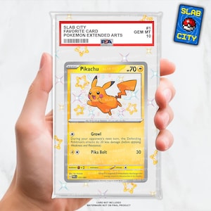 Shiny Rare Variant Paldean Fates Custom Pokémon Extended Artwork Insert for PSA Graded Slabs