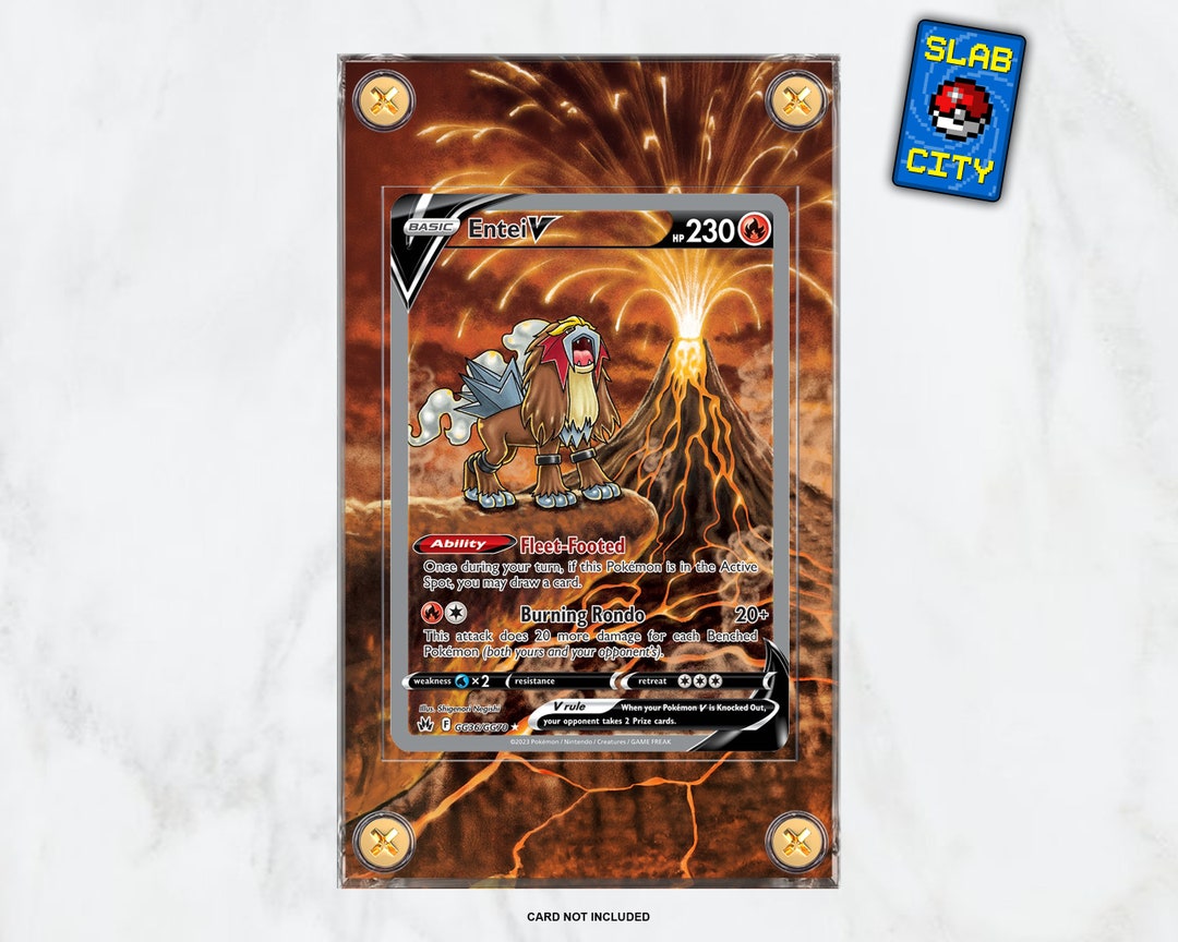 シリーズ:PCG;listno_Pokemon:14995;カード名:エンテイ… Entei V GG36 Crown Zenith - Extended Artwork Pokémon Card Display