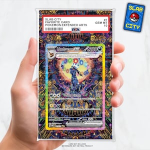 ブラッキー ex #161 プリズマティックエボリューションズ PSAグレードスラブ用カスタムポケモン拡張アートワークインサート