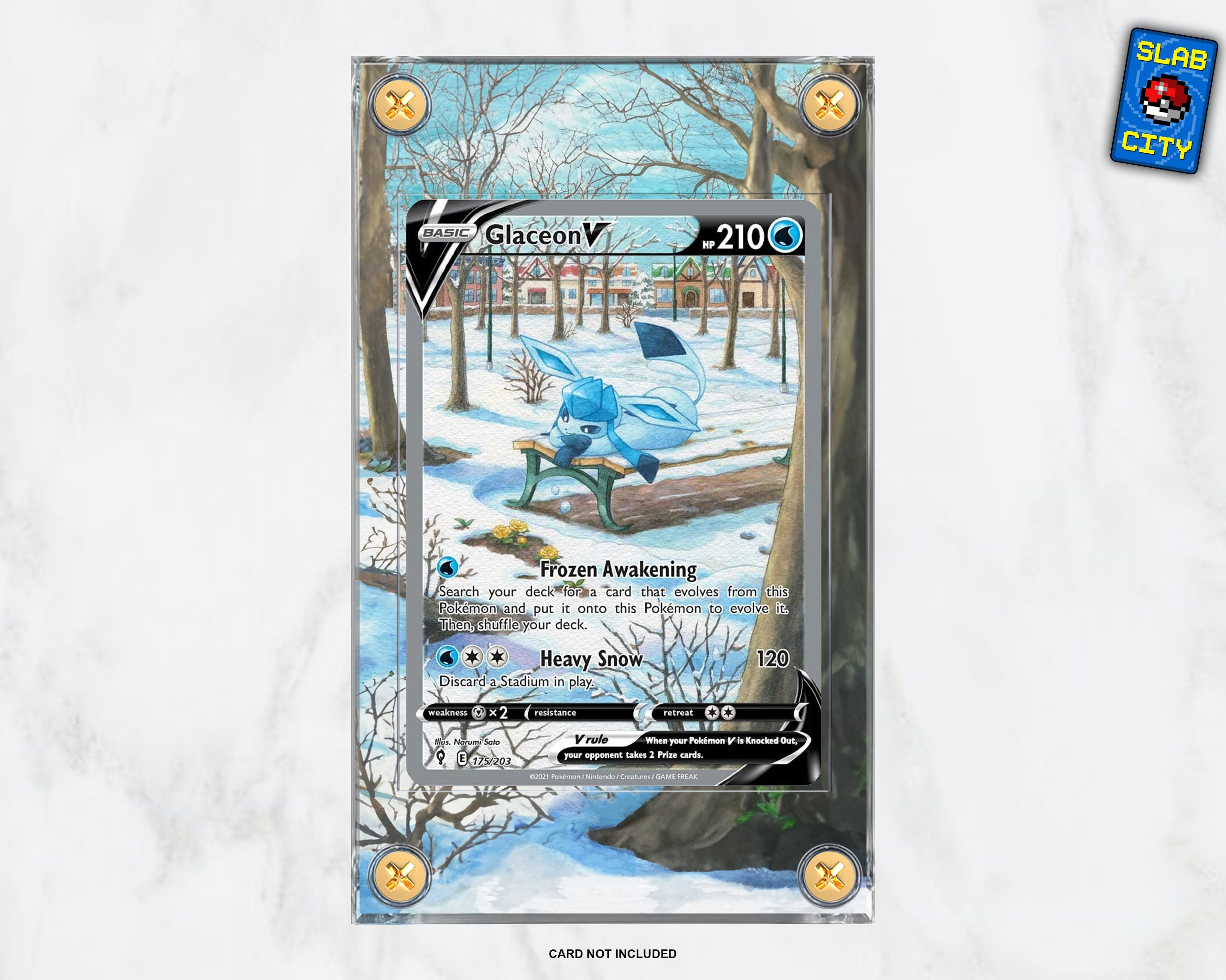 glaceon v pokemon card Glaceon V #175 Evolving Skies - Extended Artwork Pokémon Card Display Case