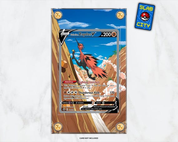 Galarian Zapdos V #174 Chilling Reign - Extended Artwork Pokmon Card  Display Case - Etsy