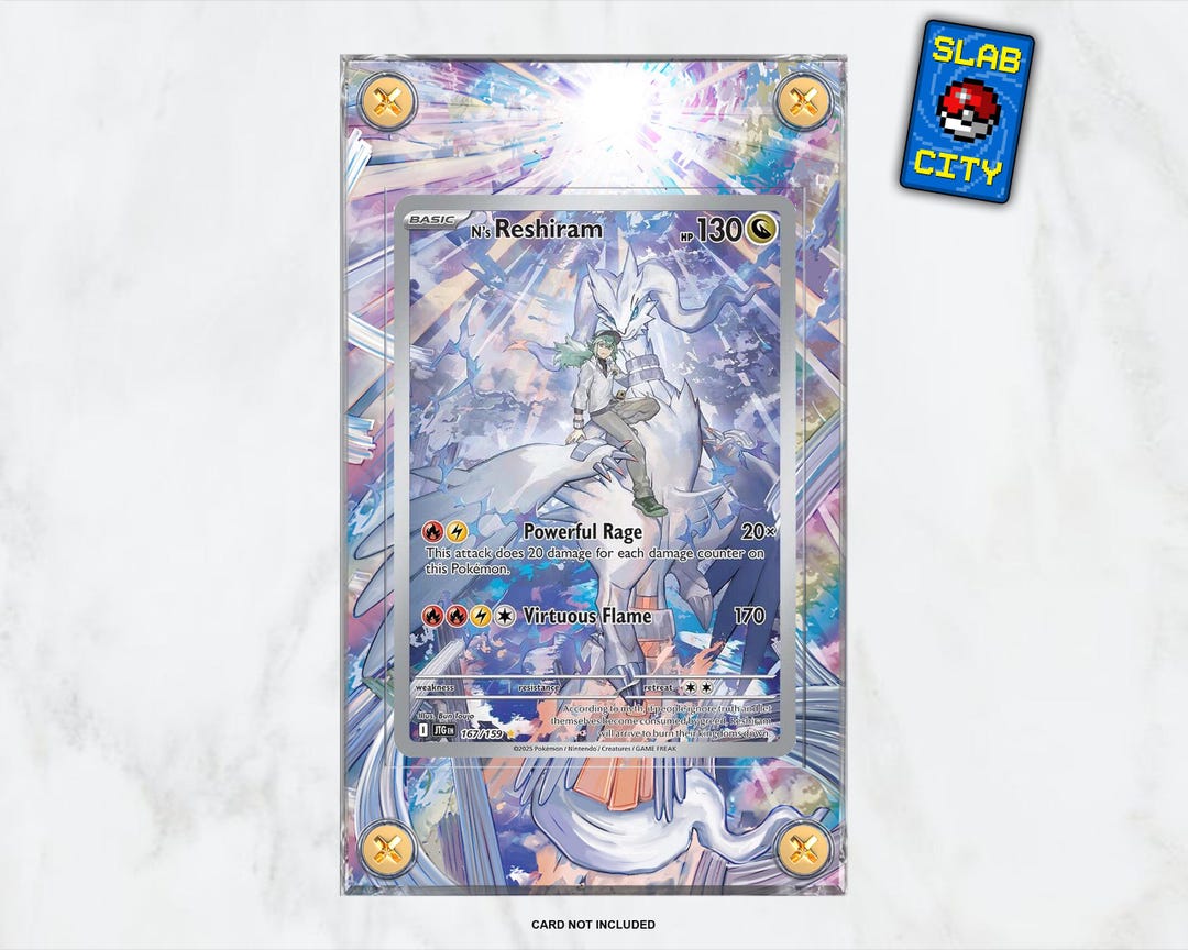 N's Reshiram #167 IR Journey Together - Extended Artwork Pokmon Card Display Case - Etsy N's Reshiram #167 IR Journey Together - Extended Artwork Pokmon Card Display Case - Etsy