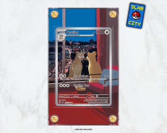 Persian #78 IR Shrouded Fable - Extended Artwork Pokmon Card Display Case  - Etsy
