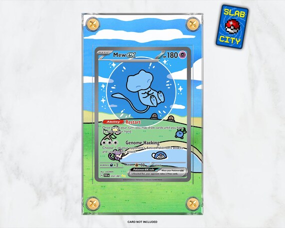 Mew EX #232 Paldean Fates Extended Art Pokémon Card Display Case