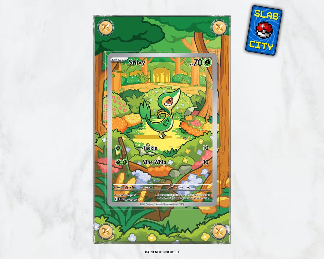 Snivy #87 Black Bolt - Extended Artwork Pokmon Card Display Case - Etsy  Norway