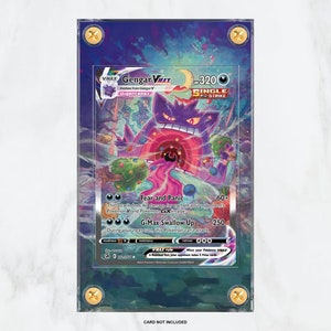 Gengar VMAX n.° 271 Fusion Strike: vitrina de exhibición de cartas Pokémon con ilustraciones ampliadas