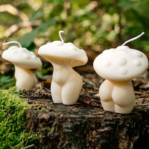 Mushroom Candle – Cottagecore Decor | Whimsical Soy Wax Candle for Fall or Easter Gift