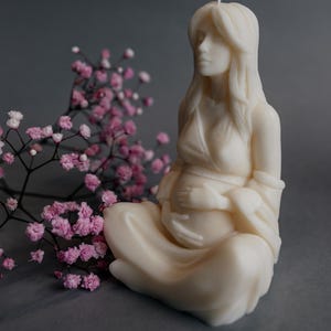 Vela para mãe e bebê – Escultura de cera de soja feita à mão – Presente de autocuidado para mãe – Presente para nova mãe – Vela para o dia das mães