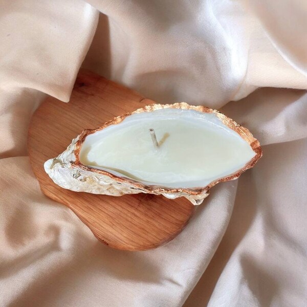 Candles in Oyster Shells | Seashell Candles | Unique candles in oyster seashell | Handmade decor