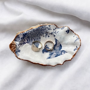 Oyster Shell Ring Dish: Handmade Coastal Jewelry Holder