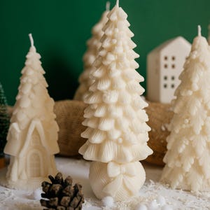 Handmade Christmas Candle | Christmas Tree | Soy Wax Holiday Decor | Cozy Winter Gift