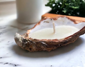 Candles in Oyster Shells | Seashell Candles | Unique candles in oyster seashell | Handmade decor