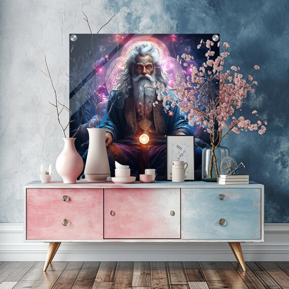 Shaman Acrylic Print, Mystical Forest Art