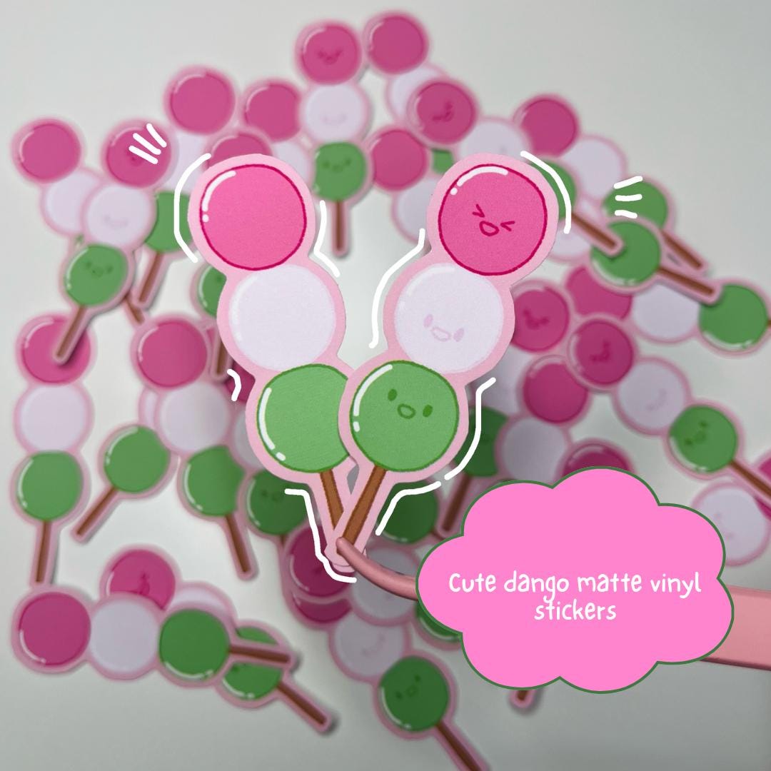 Dango Sticker Kawaii Dango Stickers - Matte Vinyl Sticker Set, Food Stickers - Etsy