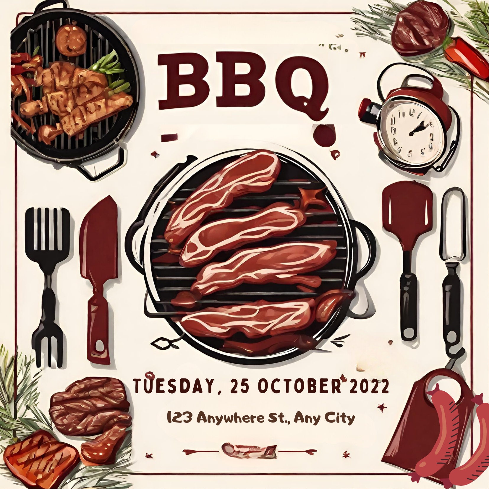 Editable BBQ Party Invitation Template Instant Download Grill Chill Editable BBQ Party Invitation Template Instant Download Grill Chill